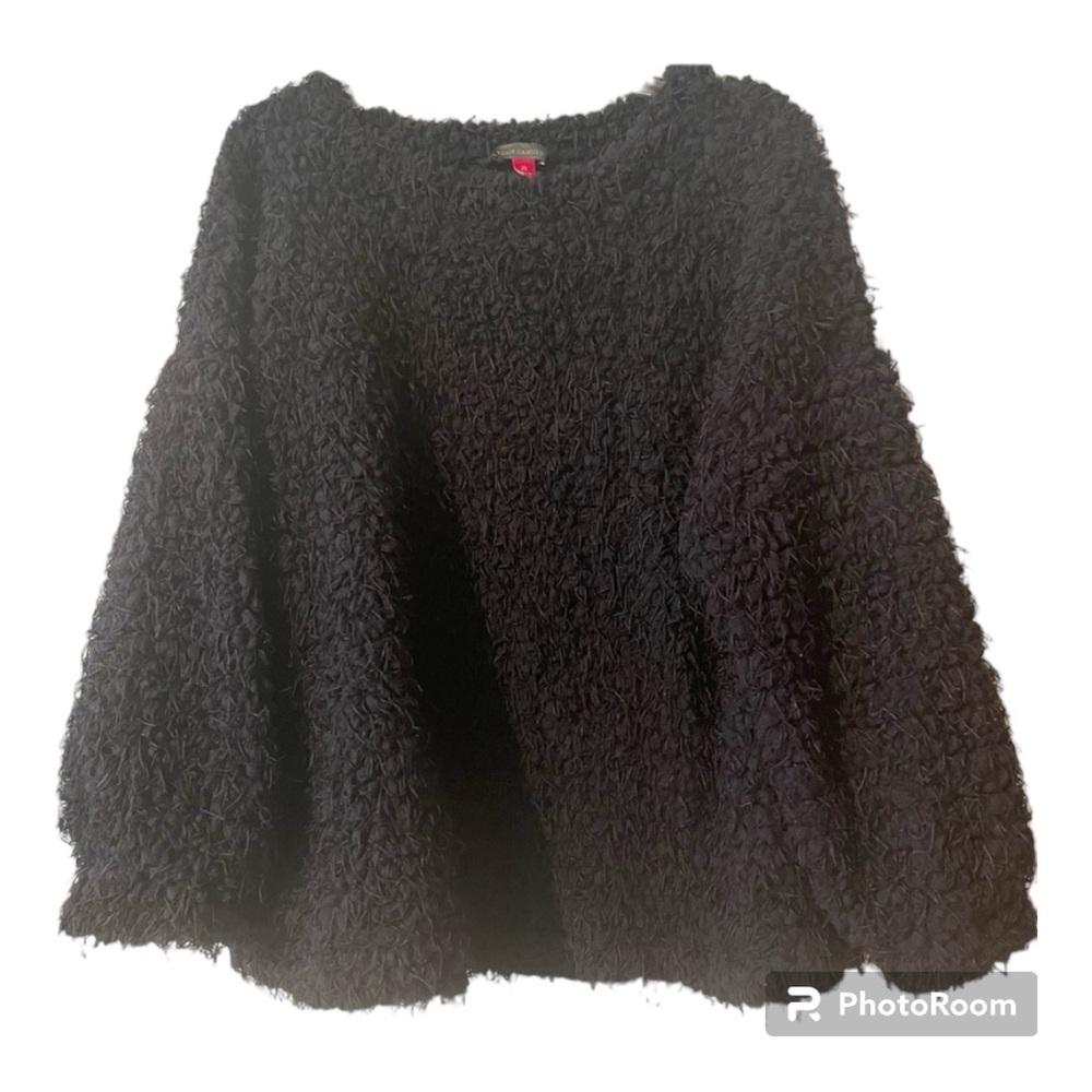 Vince Camuto 2X / textured boatneck dressy sweater /navy blue/ EUC / cuff detail